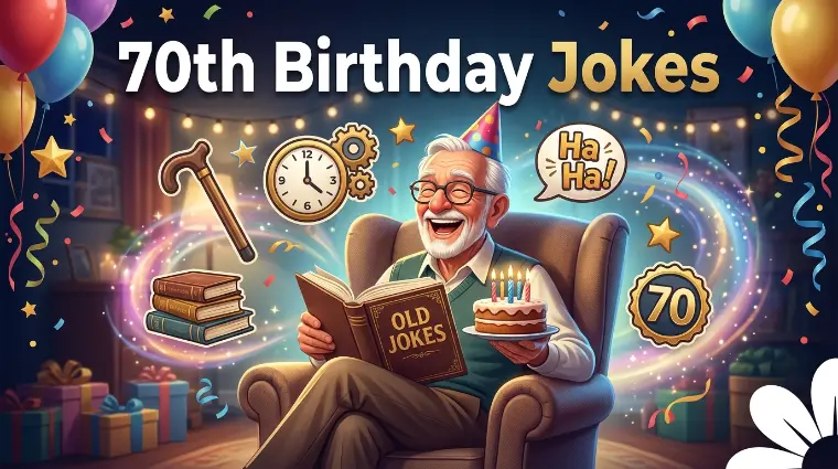 70th birthday jokes with jokes generator
