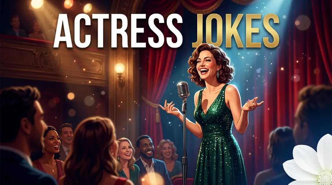 Actress jokes with jokes generator