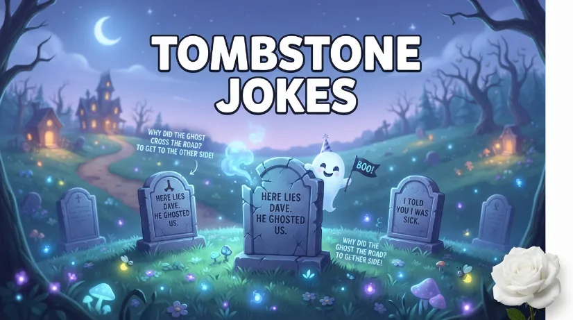 Ridiculously tombstone jokes with jokes generator